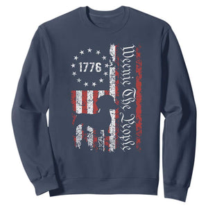 Funny 4th Of July Dachshund Lover Sweatshirt Weenie The People American Flag TS11 Navy Print Your Wear
