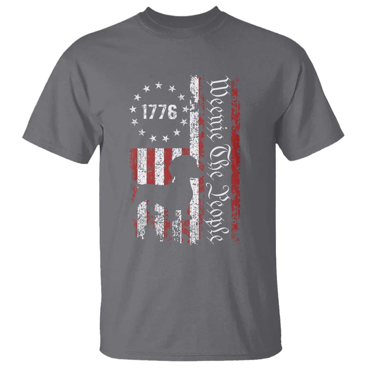 Funny 4th Of July Dachshund Lover T Shirt Weenie The People American Flag TS11 Charcoal Print Your Wear