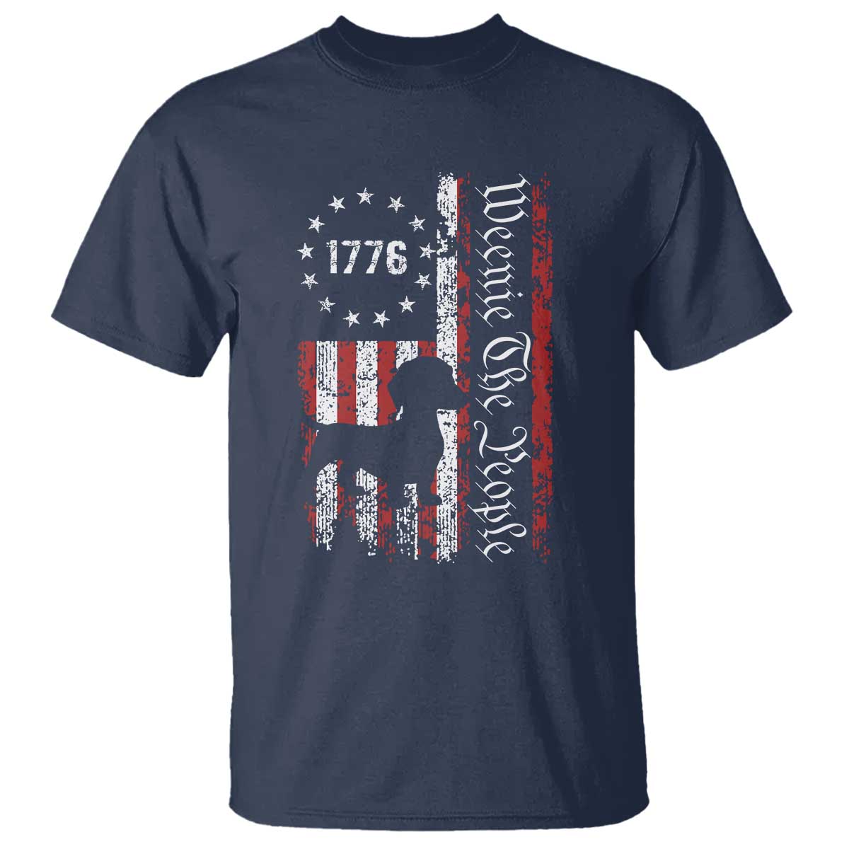 Funny 4th Of July Dachshund Lover T Shirt Weenie The People American Flag TS11 Navy Print Your Wear
