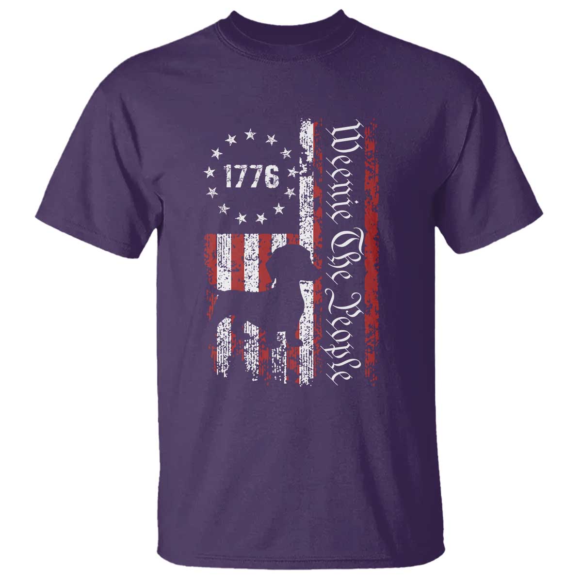 Funny 4th Of July Dachshund Lover T Shirt Weenie The People American Flag TS11 Purple Print Your Wear