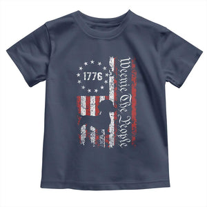 Funny 4th Of July Dachshund Lover Toddler T Shirt Weenie The People American Flag TS11 Navy Print Your Wear