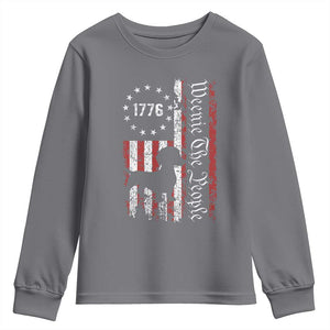 Funny 4th Of July Dachshund Lover Youth Sweatshirt Weenie The People American Flag TS11 Charcoal Print Your Wear