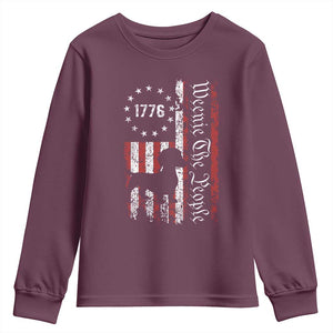 Funny 4th Of July Dachshund Lover Youth Sweatshirt Weenie The People American Flag TS11 Maroon Print Your Wear