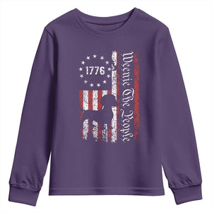 Funny 4th Of July Dachshund Lover Youth Sweatshirt Weenie The People American Flag TS11 Purple Print Your Wear