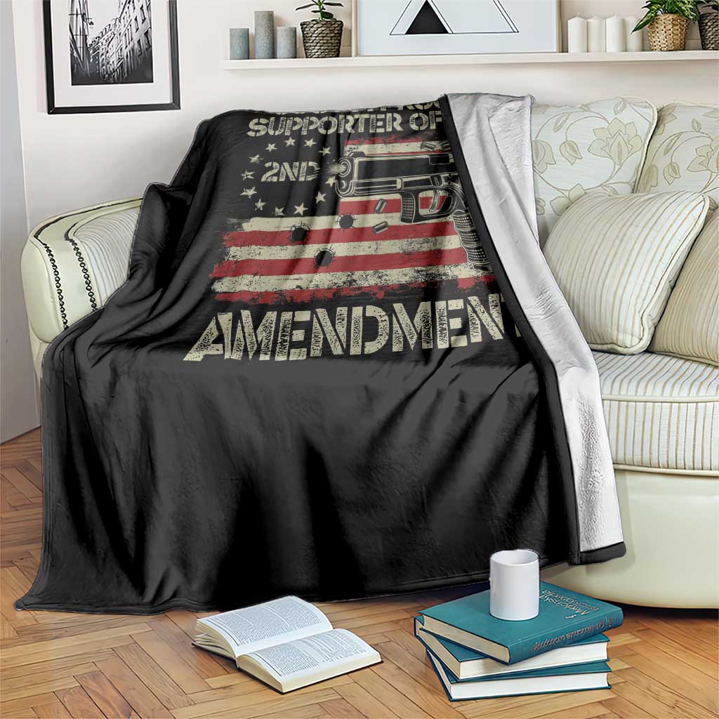 Just A Proud Supporter Of The 2nd Amendment Throw Blanket Gun Owner American Flag TS11 Print Your Wear