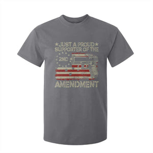 Just A Proud Supporter Of The 2nd Amendment T Shirt For Kid Gun Owner American Flag TS11 Charcoal Print Your Wear