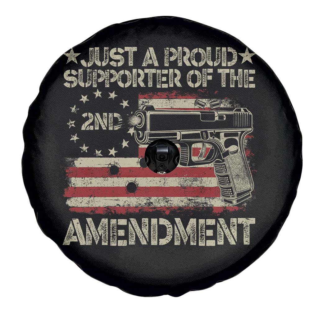 Just A Proud Supporter Of The 2nd Amendment Spare Tire Cover Gun Owner American Flag TS11 Print Your Wear