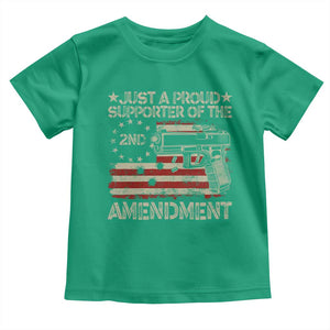 Just A Proud Supporter Of The 2nd Amendment Toddler T Shirt Gun Owner American Flag TS11 Irish Green Print Your Wear