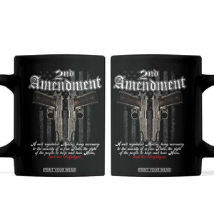 2nd Amendment Pro Gun Coffee Mug Gun Rights Shall Not Be Infringed Patriotic American Flag TS11 Black Print Your Wear