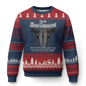 2nd Amendment Pro Gun Ugly Christmas Sweater Gun Rights Shall Not Be Infringed Patriotic American Flag - Print Your Wear
