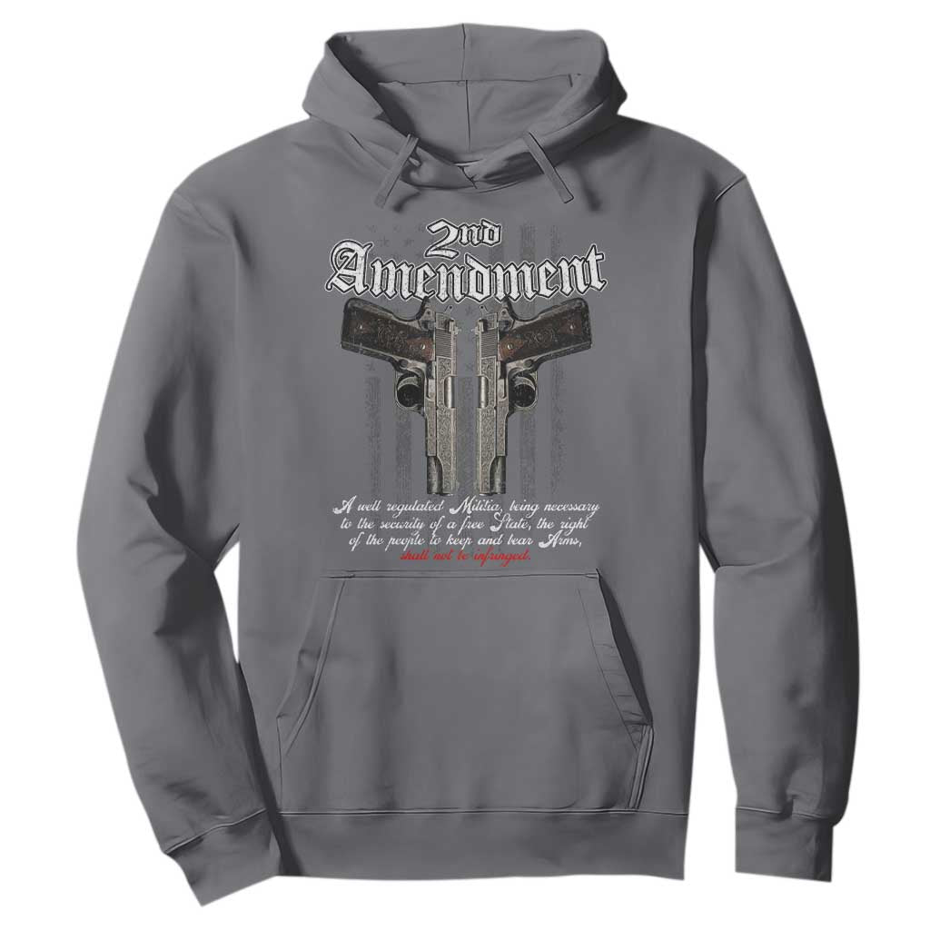 2nd Amendment Pro Gun Hoodie Gun Rights Shall Not Be Infringed Patriotic American Flag TS11 Charcoal Print Your Wear