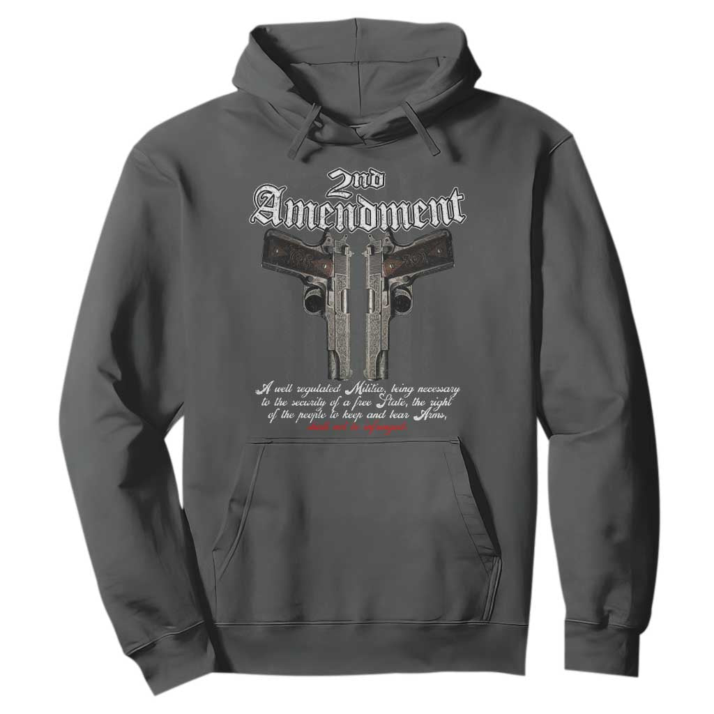 2nd Amendment Pro Gun Hoodie Gun Rights Shall Not Be Infringed Patriotic American Flag TS11 Dark Heather Print Your Wear