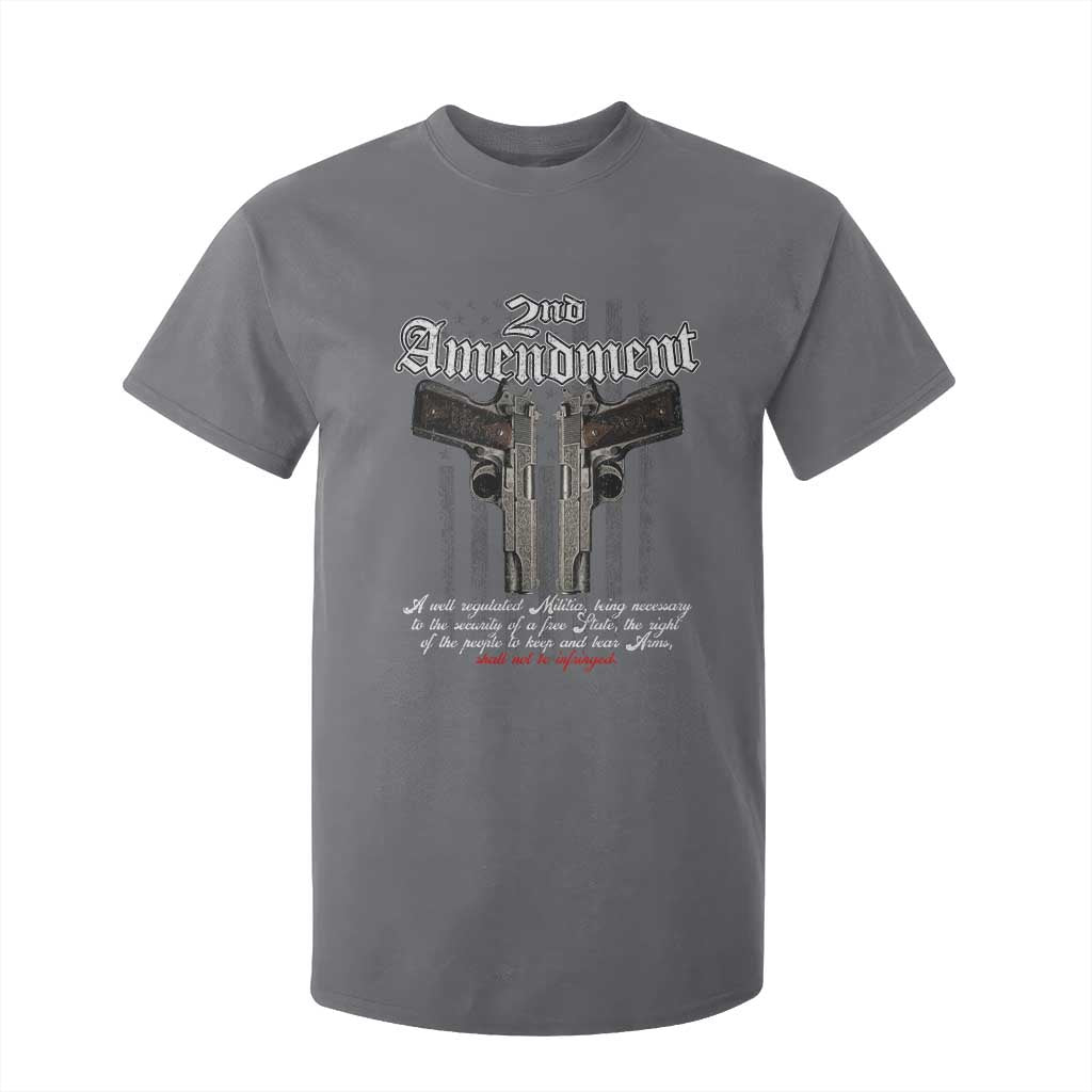 2nd Amendment Pro Gun T Shirt For Kid Gun Rights Shall Not Be Infringed Patriotic American Flag TS11 Charcoal Print Your Wear