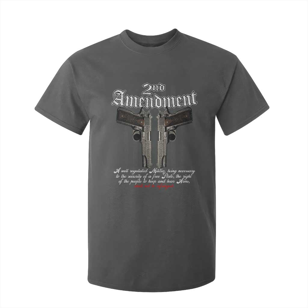 2nd Amendment Pro Gun T Shirt For Kid Gun Rights Shall Not Be Infringed Patriotic American Flag TS11 Dark Heather Print Your Wear