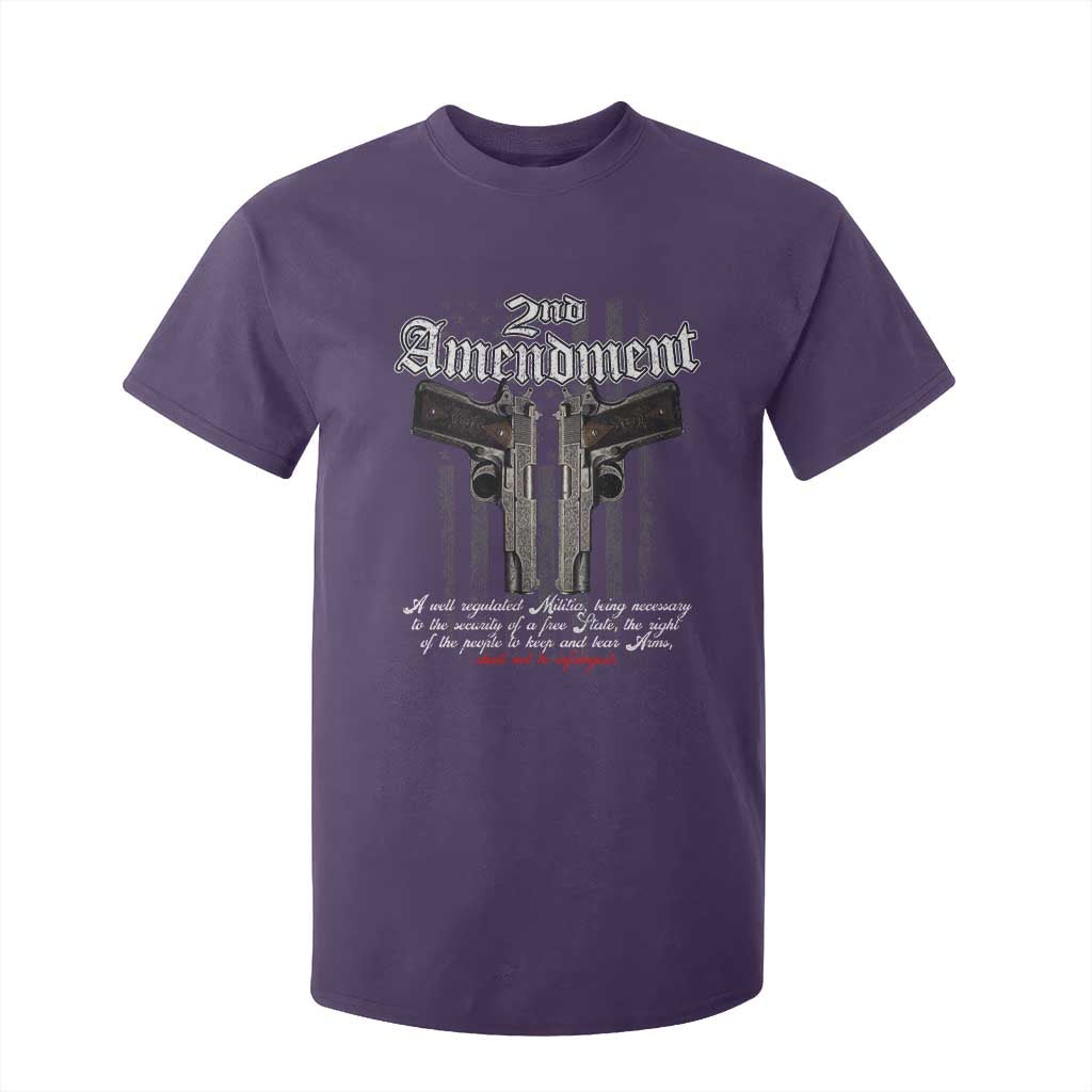 2nd Amendment Pro Gun T Shirt For Kid Gun Rights Shall Not Be Infringed Patriotic American Flag TS11 Purple Print Your Wear