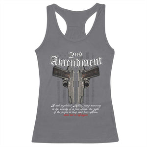 2nd Amendment Pro Gun Racerback Tank Top Gun Rights Shall Not Be Infringed Patriotic American Flag TS11 Charcoal Print Your Wear