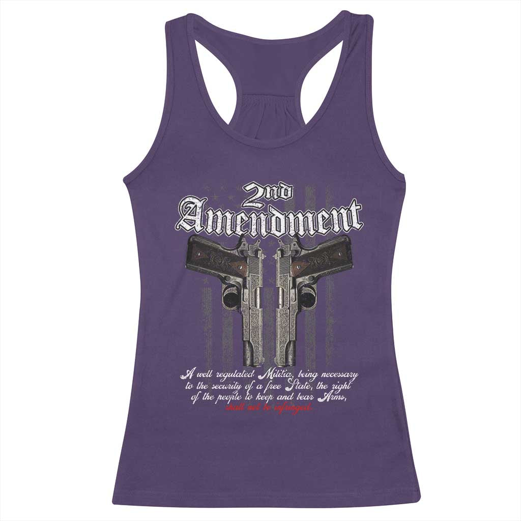 2nd Amendment Pro Gun Racerback Tank Top Gun Rights Shall Not Be Infringed Patriotic American Flag TS11 Purple Print Your Wear