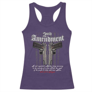2nd Amendment Pro Gun Racerback Tank Top Gun Rights Shall Not Be Infringed Patriotic American Flag TS11 Purple Print Your Wear
