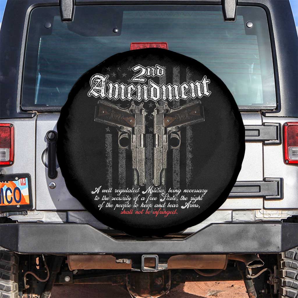 2nd Amendment Pro Gun Spare Tire Cover Gun Rights Shall Not Be Infringed Patriotic American Flag TS11 No hole Black Print Your Wear