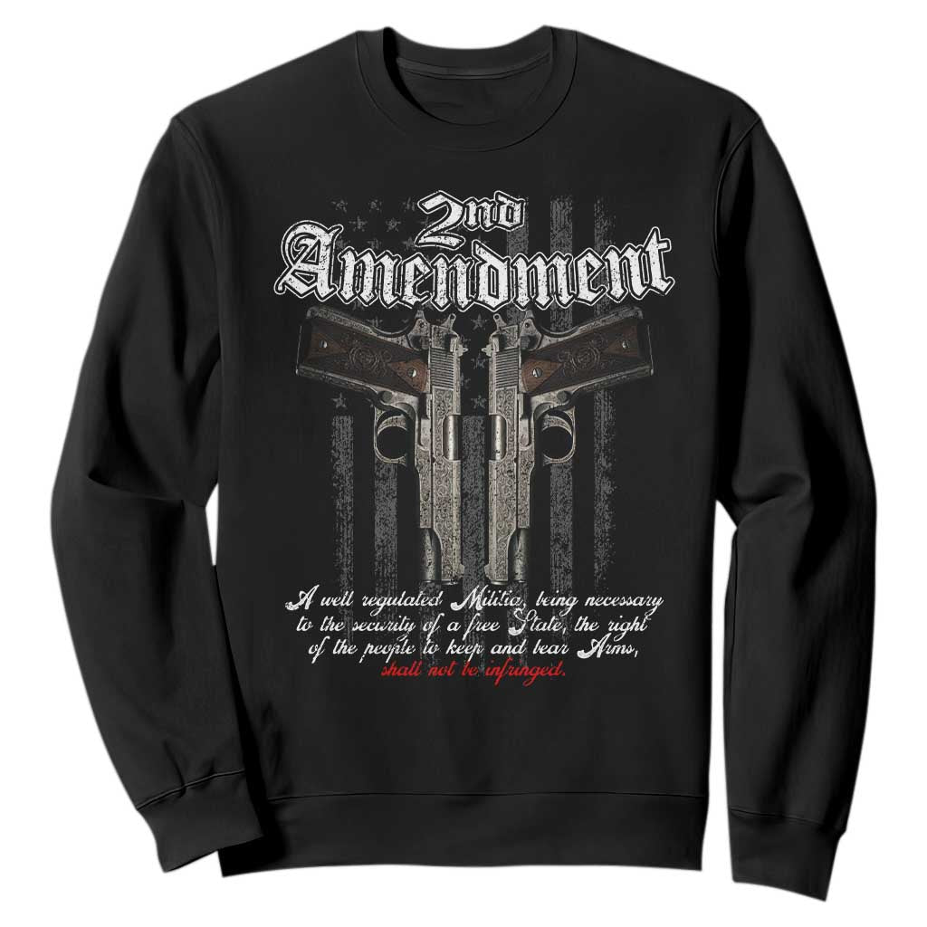 2nd Amendment Pro Gun Sweatshirt Gun Rights Shall Not Be Infringed Patriotic American Flag TS11 Black Print Your Wear