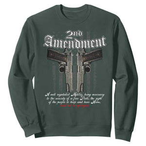 2nd Amendment Pro Gun Sweatshirt Gun Rights Shall Not Be Infringed Patriotic American Flag TS11 Dark Forest Green Print Your Wear