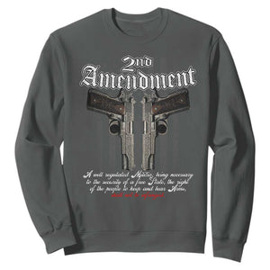 2nd Amendment Pro Gun Sweatshirt Gun Rights Shall Not Be Infringed Patriotic American Flag TS11 Dark Heather Print Your Wear
