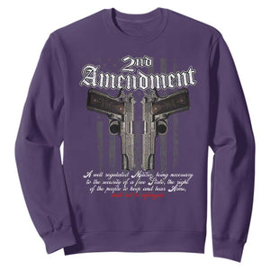 2nd Amendment Pro Gun Sweatshirt Gun Rights Shall Not Be Infringed Patriotic American Flag TS11 Purple Print Your Wear
