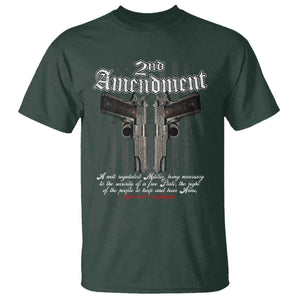 2nd Amendment Pro Gun T Shirt Gun Rights Shall Not Be Infringed Patriotic American Flag TS11 Dark Forest Green Print Your Wear