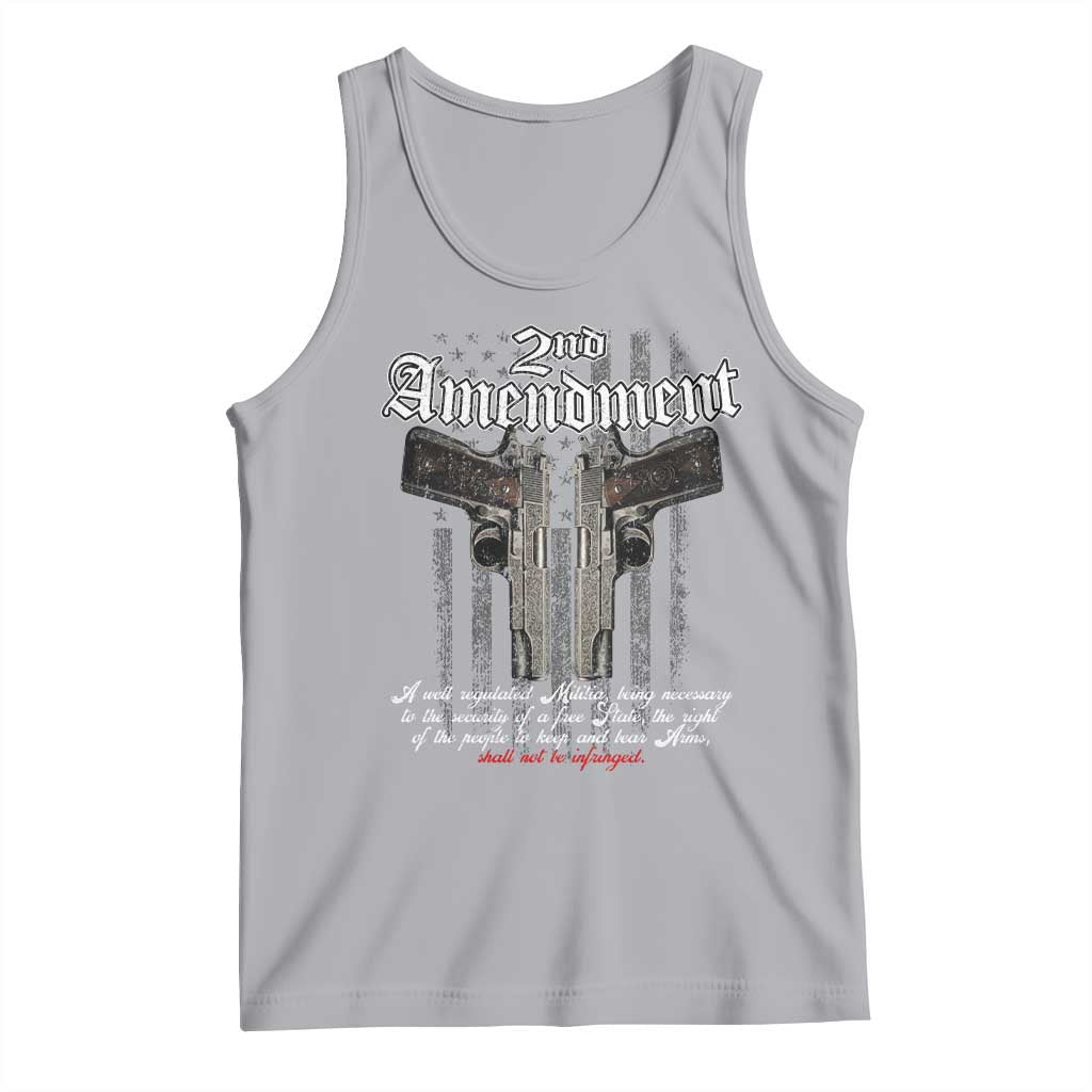 2nd Amendment Pro Gun Tank Top Gun Rights Shall Not Be Infringed Patriotic American Flag TS11 Athletic Heather Print Your Wear