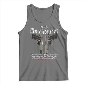 2nd Amendment Pro Gun Tank Top Gun Rights Shall Not Be Infringed Patriotic American Flag TS11 Black Heather Print Your Wear