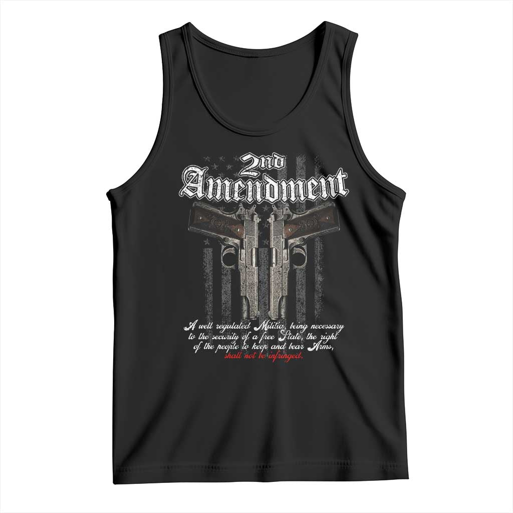 2nd Amendment Pro Gun Tank Top Gun Rights Shall Not Be Infringed Patriotic American Flag TS11 Black Print Your Wear
