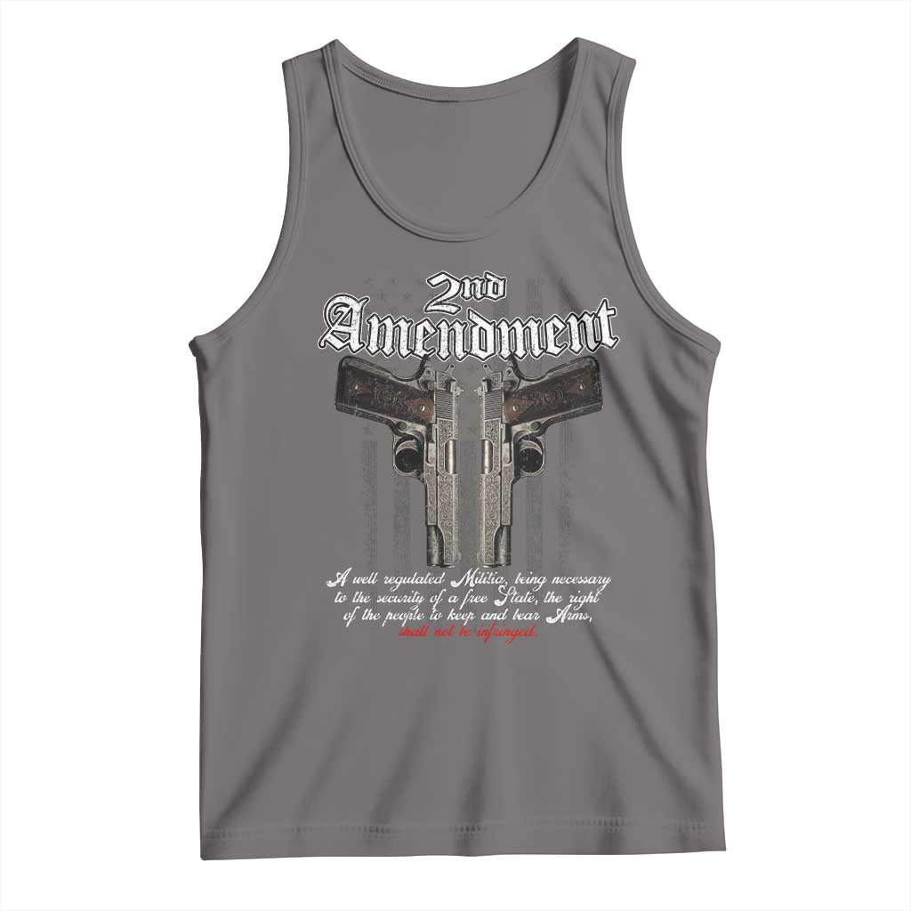2nd Amendment Pro Gun Tank Top Gun Rights Shall Not Be Infringed Patriotic American Flag TS11 Deep Heather Print Your Wear
