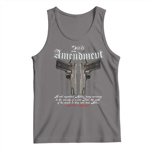 2nd Amendment Pro Gun Tank Top Gun Rights Shall Not Be Infringed Patriotic American Flag TS11 Deep Heather Print Your Wear