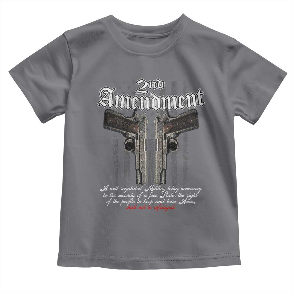 2nd Amendment Pro Gun Toddler T Shirt Gun Rights Shall Not Be Infringed Patriotic American Flag TS11 Charcoal Print Your Wear