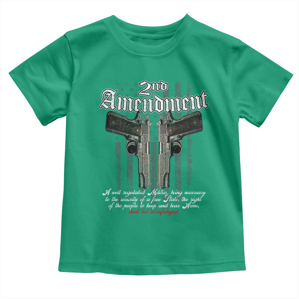 2nd Amendment Pro Gun Toddler T Shirt Gun Rights Shall Not Be Infringed Patriotic American Flag TS11 Irish Green Print Your Wear