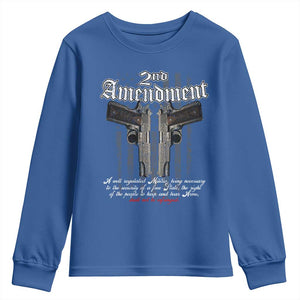 2nd Amendment Pro Gun Youth Sweatshirt Gun Rights Shall Not Be Infringed Patriotic American Flag TS11 Royal Blue Print Your Wear
