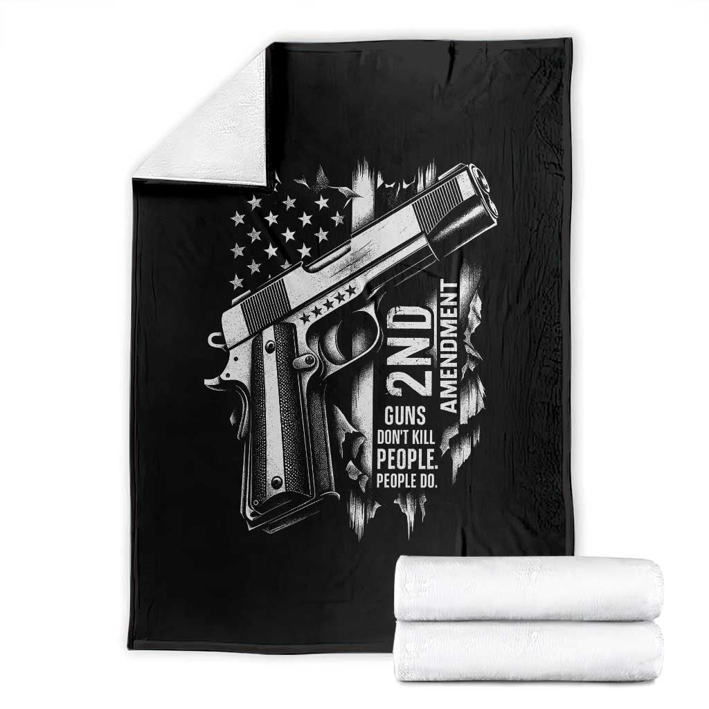 Guns Dont Kill People Do Throw Blanket 2nd Amendment American Flag TS11 Black Print Your Wear