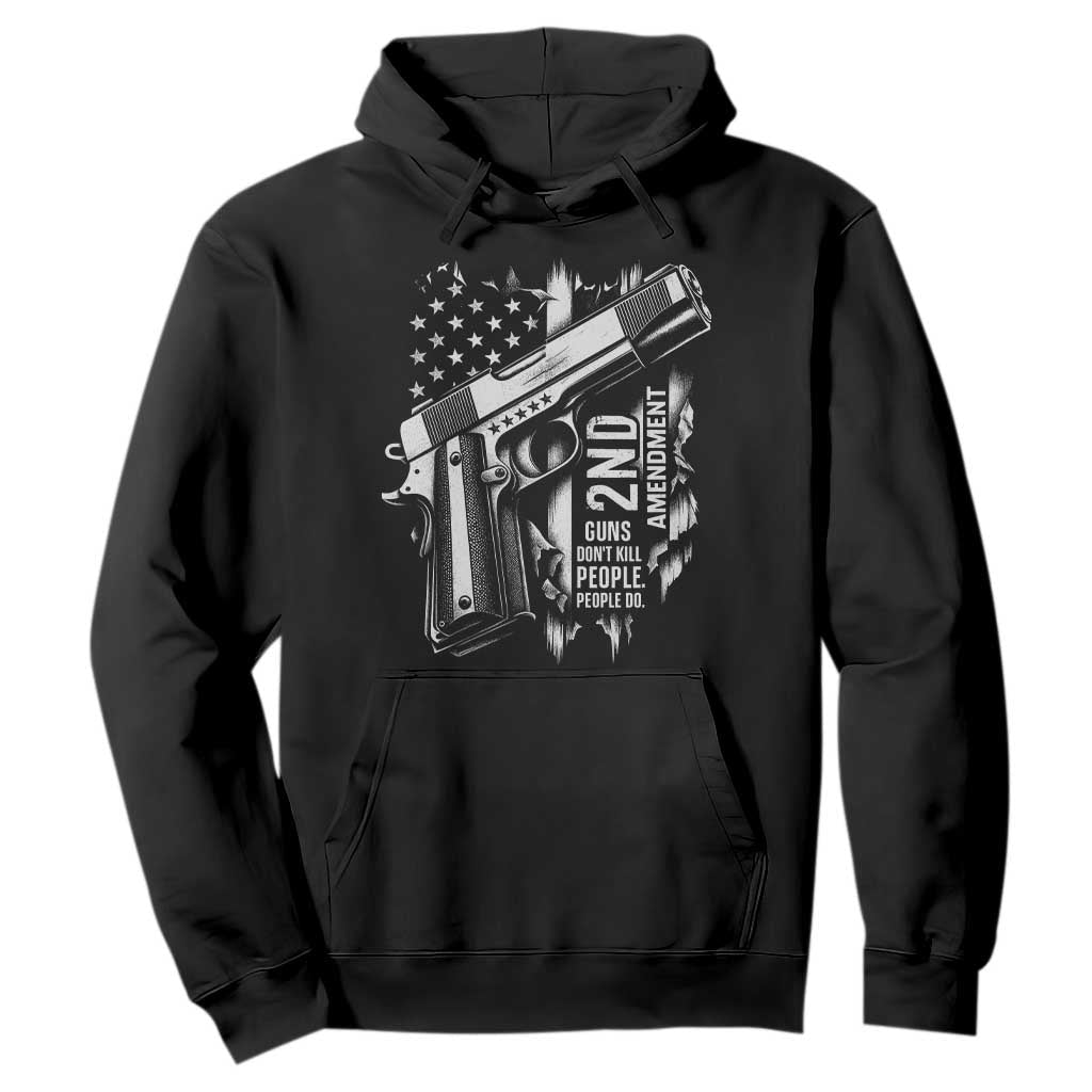 Guns Dont Kill People Do Hoodie 2nd Amendment American Flag TS11 Black Print Your Wear