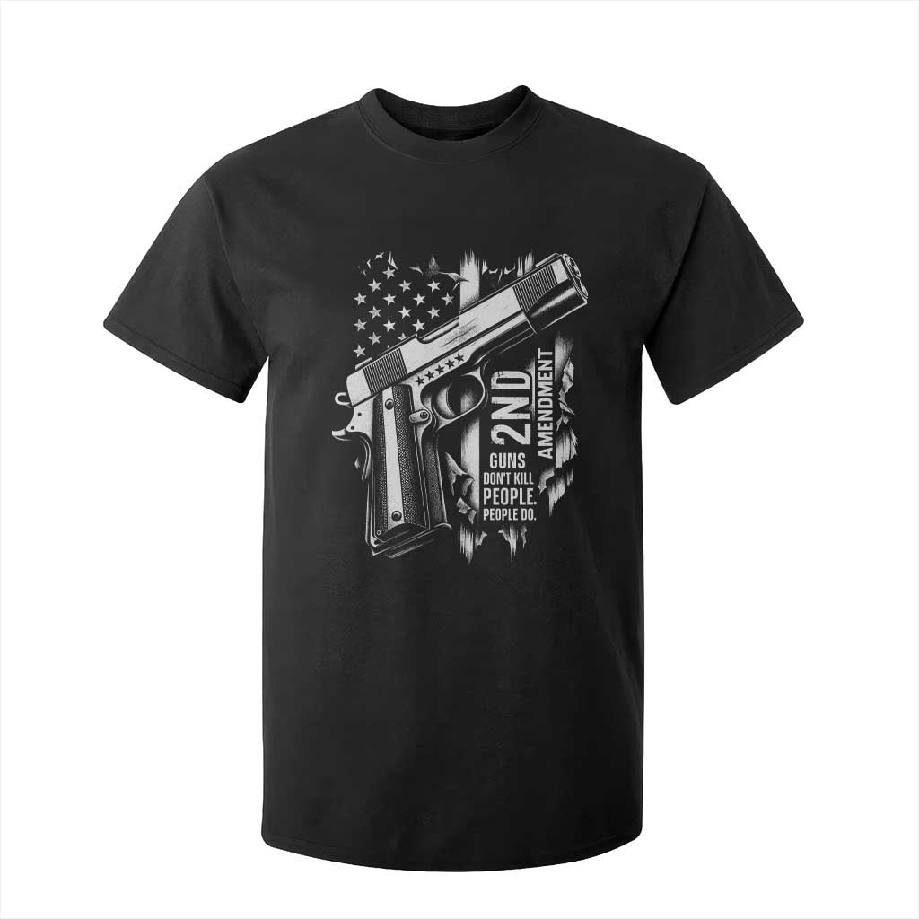 Guns Dont Kill People Do T Shirt For Kid 2nd Amendment American Flag TS11 Black Print Your Wear