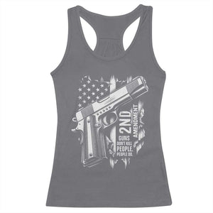Guns Dont Kill People Do Racerback Tank Top 2nd Amendment American Flag TS11 Charcoal Print Your Wear