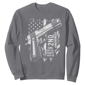 Guns Dont Kill People Do Sweatshirt 2nd Amendment American Flag TS11 Charcoal Print Your Wear