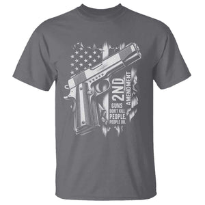 Guns Dont Kill People Do T Shirt 2nd Amendment American Flag TS11 Charcoal Print Your Wear