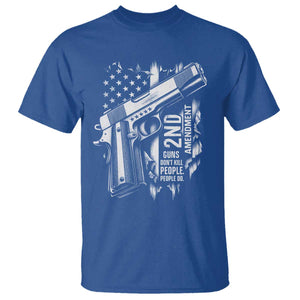 Guns Dont Kill People Do T Shirt 2nd Amendment American Flag TS11 Royal Blue Print Your Wear