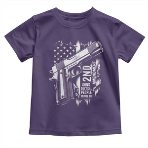 Guns Dont Kill People Do Toddler T Shirt 2nd Amendment American Flag TS11 Purple Print Your Wear