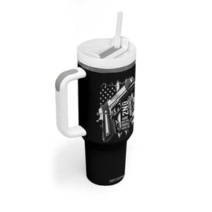 Guns Dont Kill People Do Tumbler With Handle 2nd Amendment American Flag TS11 Print Your Wear