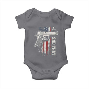 I 2nd That Second Amendment Baby Onesie Pro Gun American Flag Patriotic TS11 Charcoal Print Your Wear