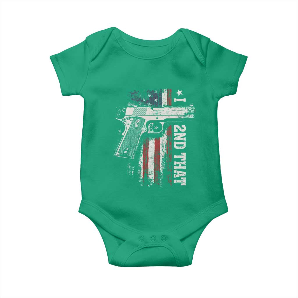 I 2nd That Second Amendment Baby Onesie Pro Gun American Flag Patriotic TS11 Irish Green Print Your Wear