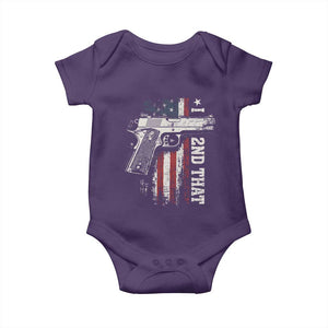 I 2nd That Second Amendment Baby Onesie Pro Gun American Flag Patriotic TS11 Purple Print Your Wear