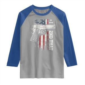 I 2nd That Second Amendment Raglan Shirt Pro Gun American Flag Patriotic TS11 Sport Gray Royal Print Your Wear