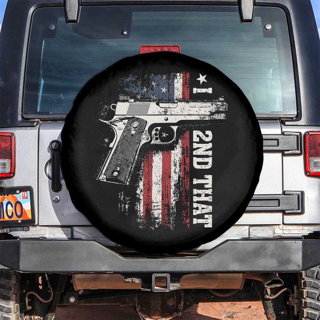 I 2nd That Second Amendment Spare Tire Cover Pro Gun American Flag Patriotic TS11 No hole Black Print Your Wear